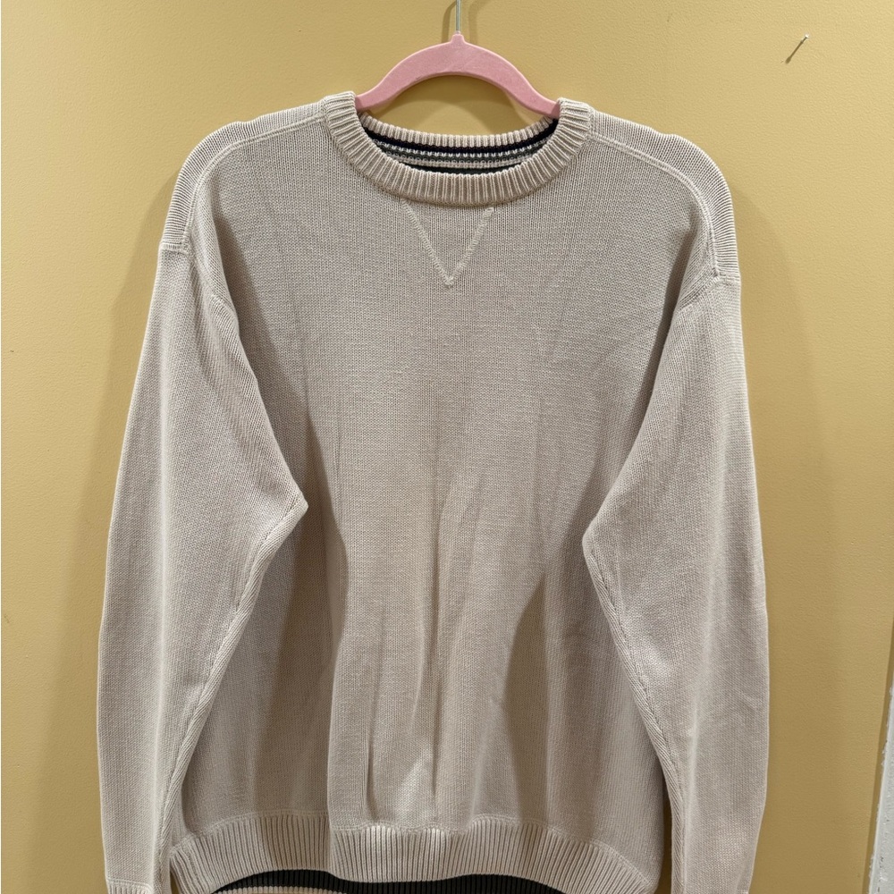 Falls Creek Men's Beige Crewneck Sweater